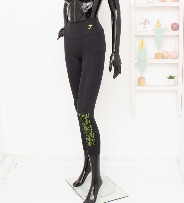 Gymshark оригинален дамски черен клин висока талия за фитнес XS