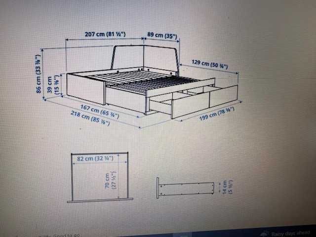 Pat de dormitor extensibil cu depozitare