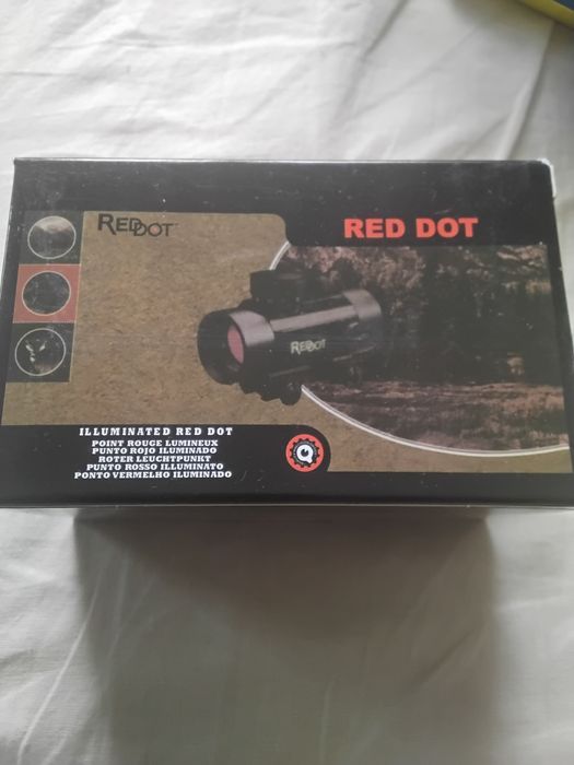 Luneta 1×40 mm,sina reglabila 12-20mm,punct rosu-verde,nouă