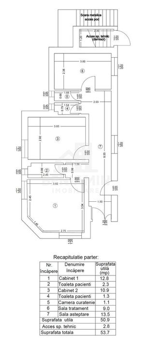 Spatiu modern cabinete medicale parter 50mp Toporasi Promenada