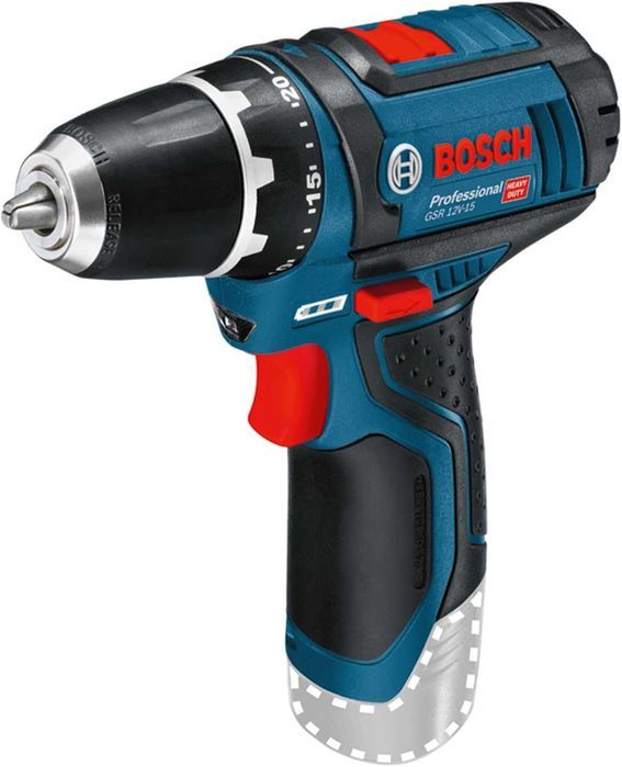 Filetanta fara fir Bosch Professional GSR 12V-15 Naked Li-Ion 12V cu mandrina fara cheie, incarcator sau acumulator