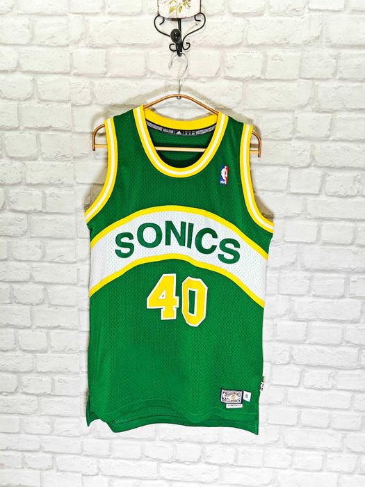 SALE% Adidas Seattle SuperSonics Kemp #40 Hardwood Classics Swingman Баскетболна тениска размер S
