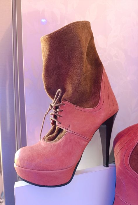 Боти от естествена кожа и велур Balenciaga