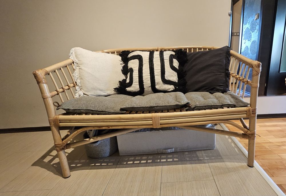 Ратанов двуместен диван Jysk