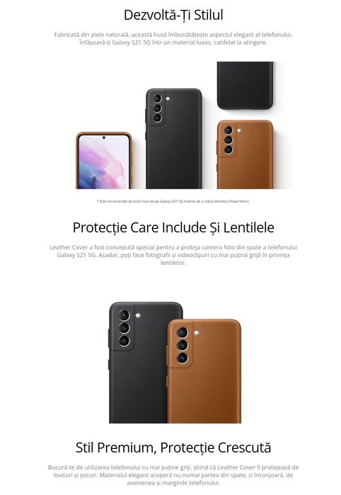 Husa piele originala Samsung Leather Cover Galaxy S21 5G G991