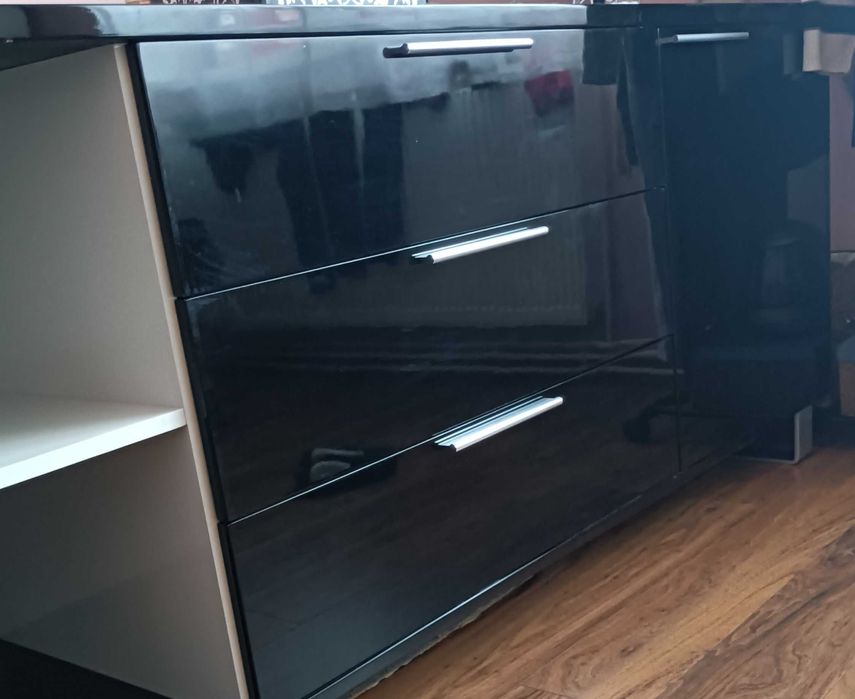 Comoda/Consola MDF Negru lucios