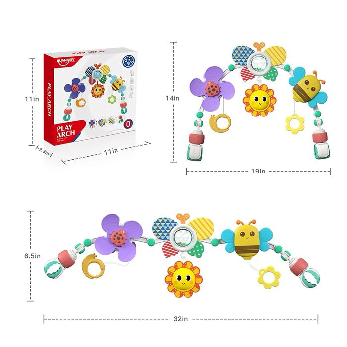 Развиваюшая дуга игрушками для коляски кроват автокресло
