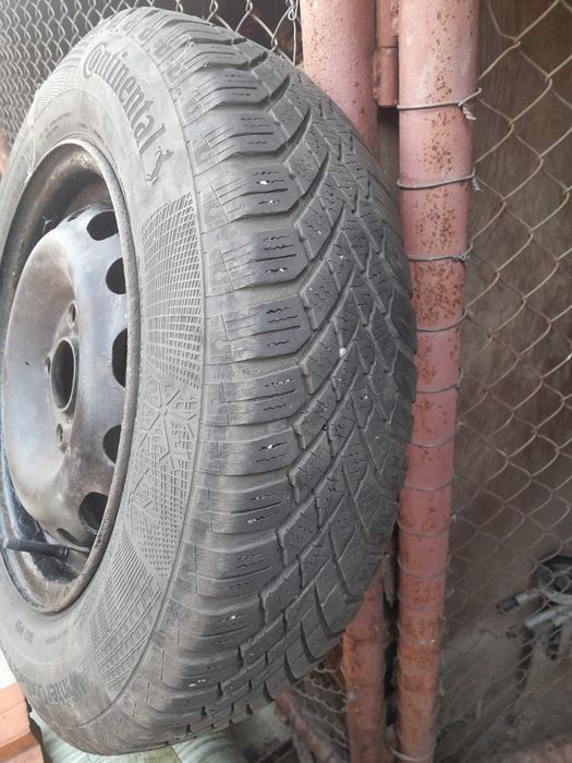 Set anvelope Continental 155/80 r13 cu jante de dacia, opel (4x100)