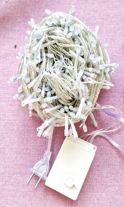 Гирлянда нить белая 10, 50 метров