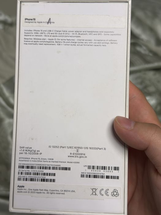 Срочно Продам Iphone 15 128гб
