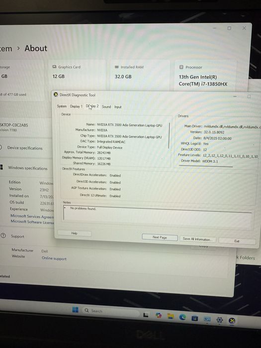 Laptop Dell Precision 7780 i7 13th gen nou