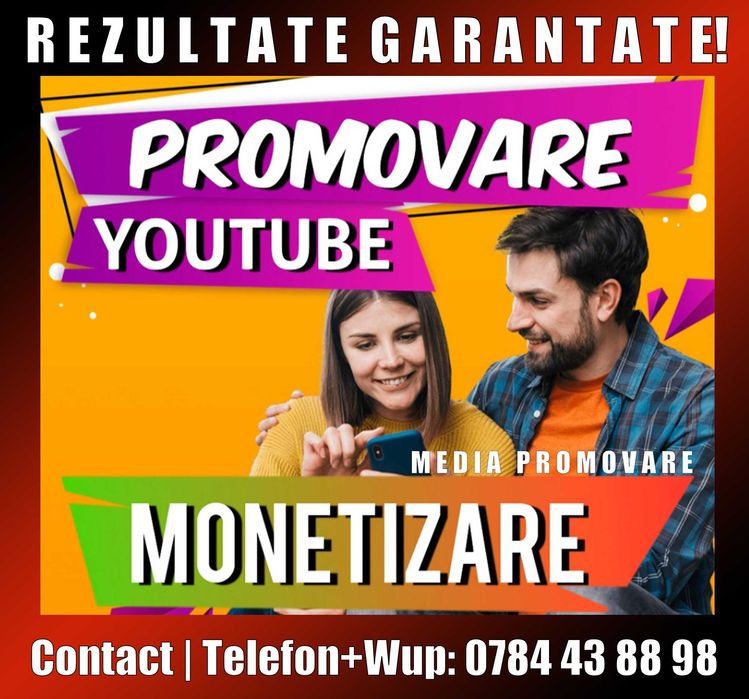 Promovare YOUTUBE si Monetizare, Rezultate Garantate!