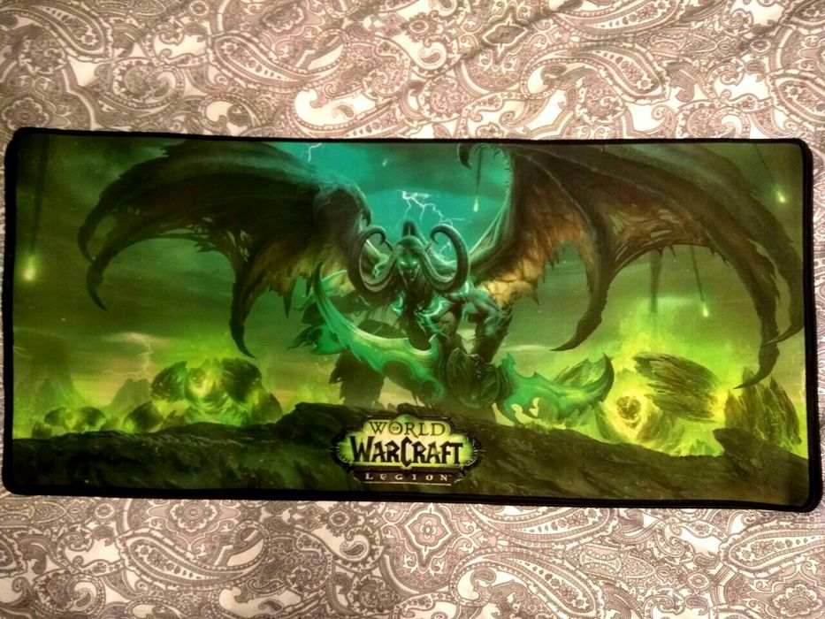 XXL Геймърски пад World of Warcraft подложка за мишка Уаркрафт 90х40см