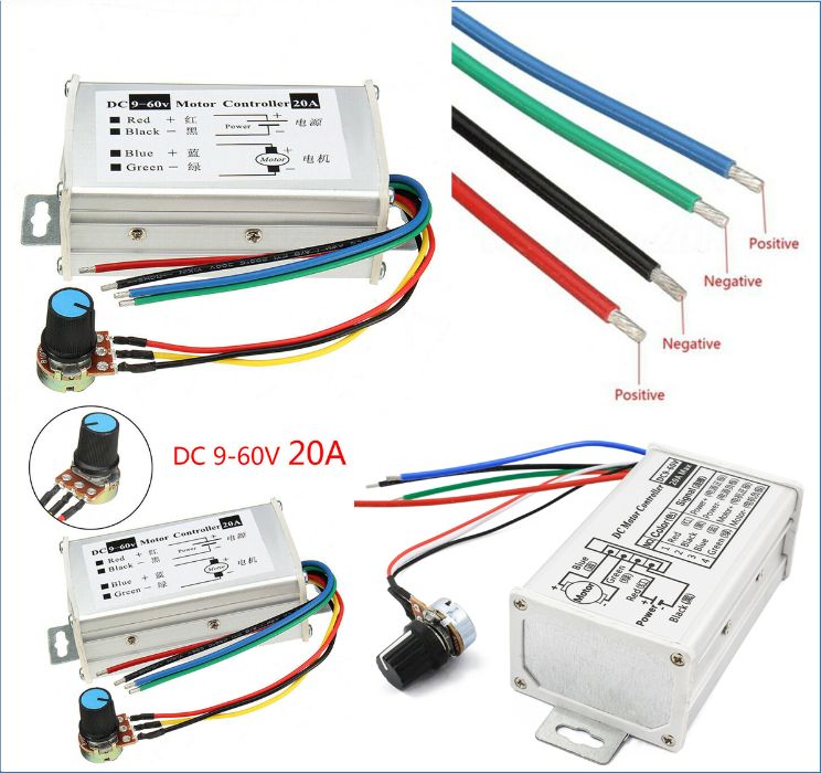 Regulator de turatie motor cc PWM 20A 10-60V - control regulat