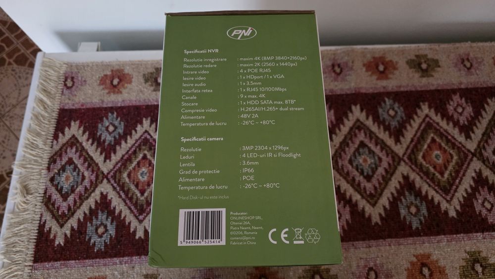 Camere supraveghere PNI 9 Clcanale, rezolutie 4K