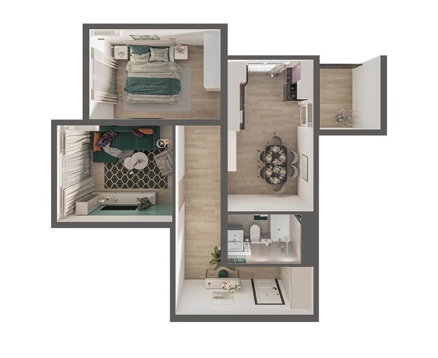 Bashkent 2 xonali 53,19 m2 s remontom 1-etap. 2026 aprell