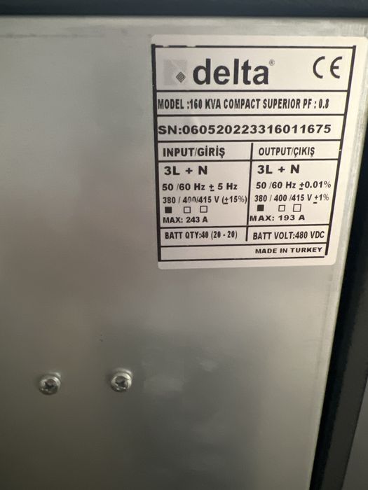 ИБП УПС 160 Квт Delta