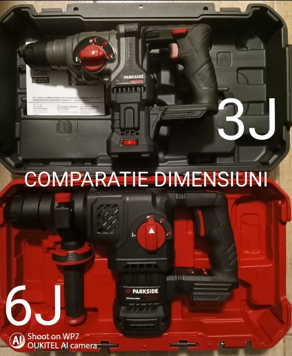 Parkside rotopercutor 5,8J pe baterie 20V 8A bormasina percutie impact