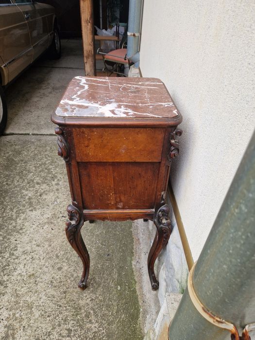 Рядък уникален антикварен френски хумидор масив мрамор