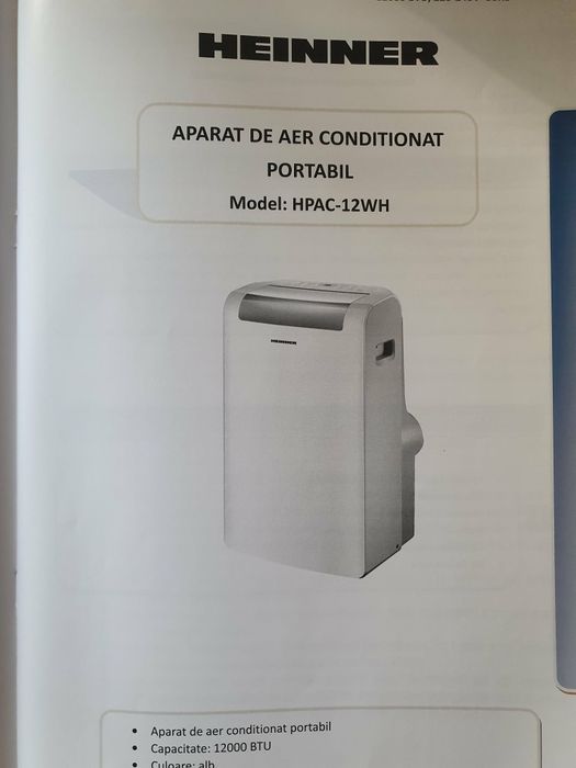 Aer conditionat portabil Heinner 12000 BTU