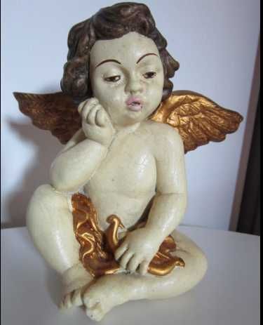 cadou rar Craciun Inger Cupidon Amor superb antichizat Germania