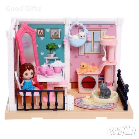 Къща за кукли с животни и мебели