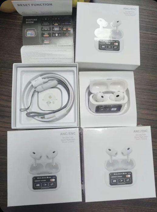 Беспроводные наушники "Air Pro 2", ANC+ENC, с сенсорным дисплеем и акт