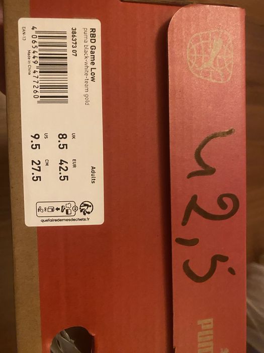 Puma Rbd game low - размер 42,5 - 27,5 см. стелка