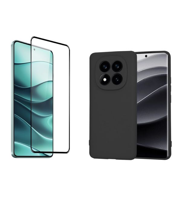 Husa Soft TPU si Folie Sticla - Xiaomi Redmi Note 14 14C 14T PRO 5G