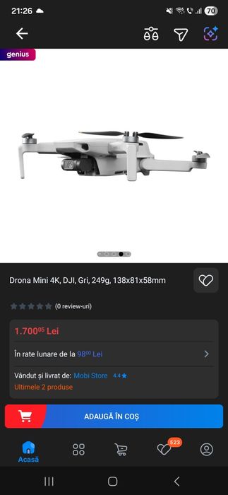 Drona dji mini 4k