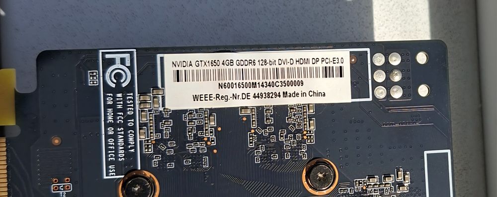 Placa Video Nvidia GTX 1650 4gb gddr6