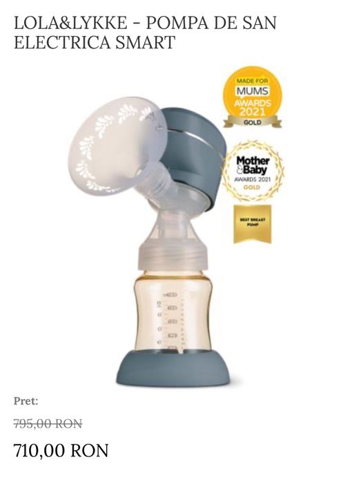 Pompa de san electrica smart Lola & Lykke + cadou 2 marimi cupe san
