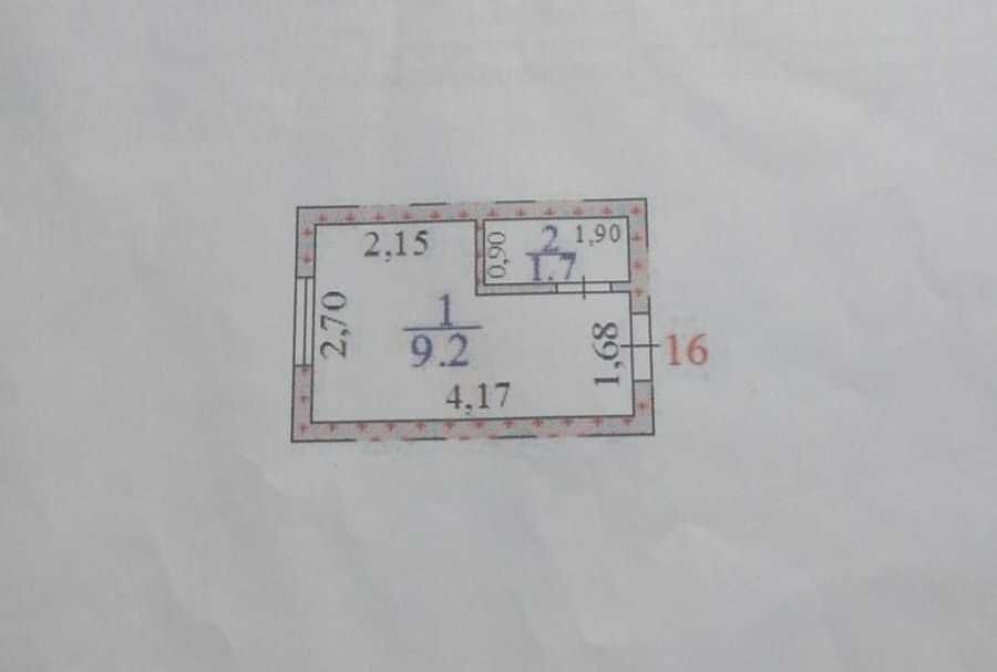 продам 1 комнатную кв со своим сан узлом 11 кв.м - Widok 4