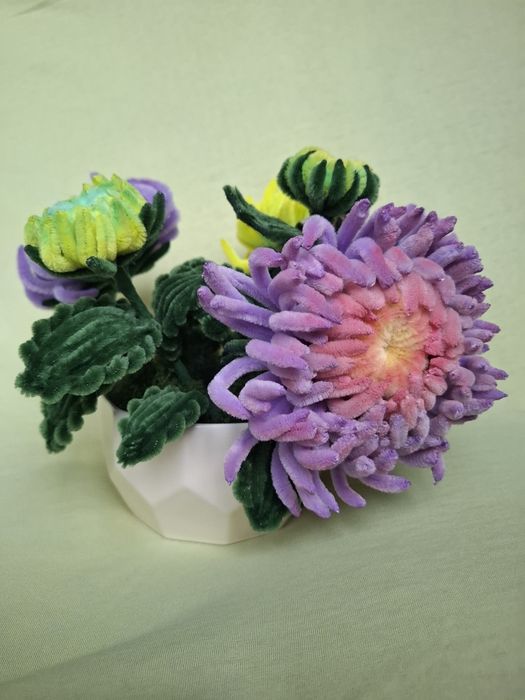 Aranjament handmade din fire plușate