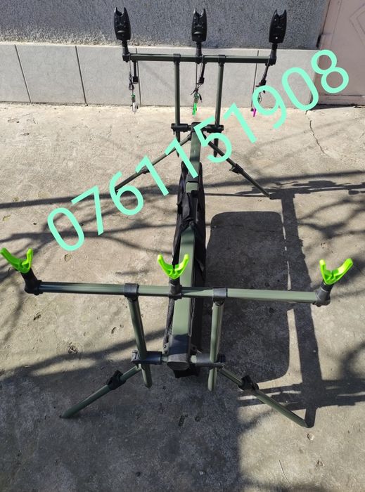 KIT -Rodpod complet- Rod pod Aluminiu pt 3 lansete +3 Avertizori+3 MK2