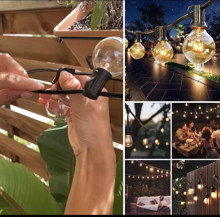 Ghirlanda luminoasa LED 31 bec 16.5m / lant de bec gradina / terasa