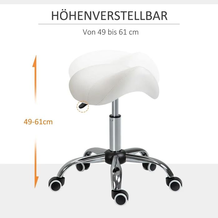 Козметичен стол HomCom, Регулируем по височина.