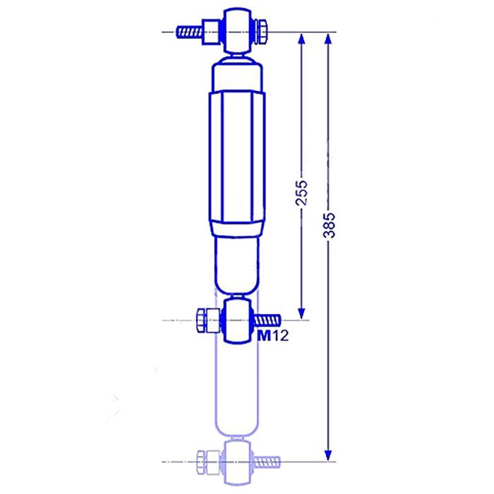 amortizor osie 2000 kg al-ko rosu ea1800ta3500
