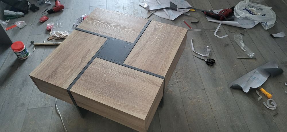 Стол с полками, дуб ЛДСП