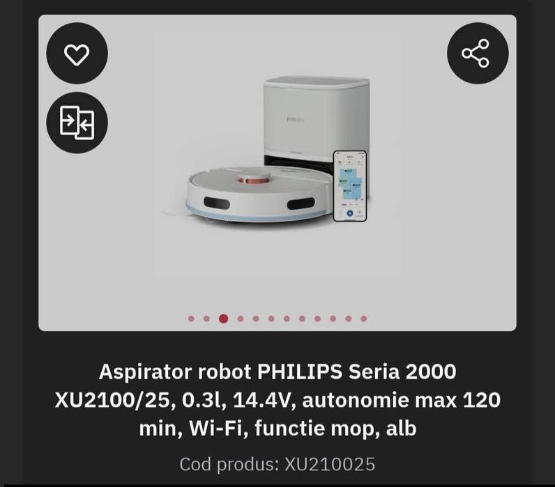 Aspirator robot cu spalare
