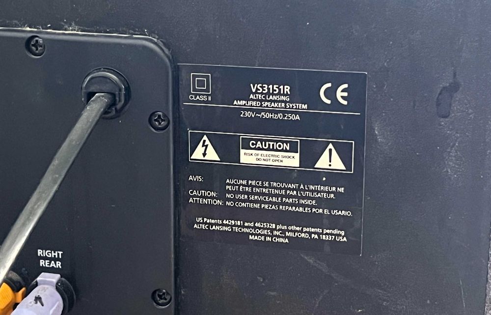 Sistem boxe Altec Lansing 5.1 VS3151R, 50W RMS amplificare inclusa