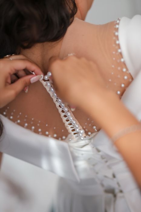 Rochie mireasa din tafta