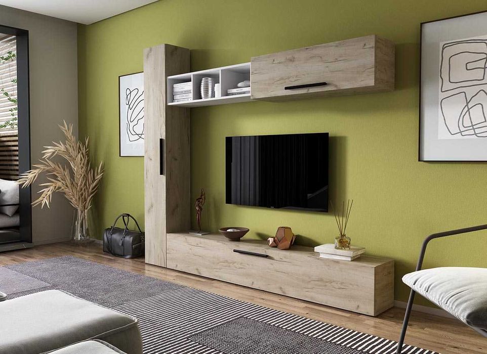 Living Pati 079 - Mobila Sufragerie Stejar + Alb