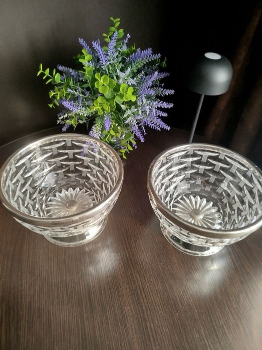 Ваза фруктовница хрустальная