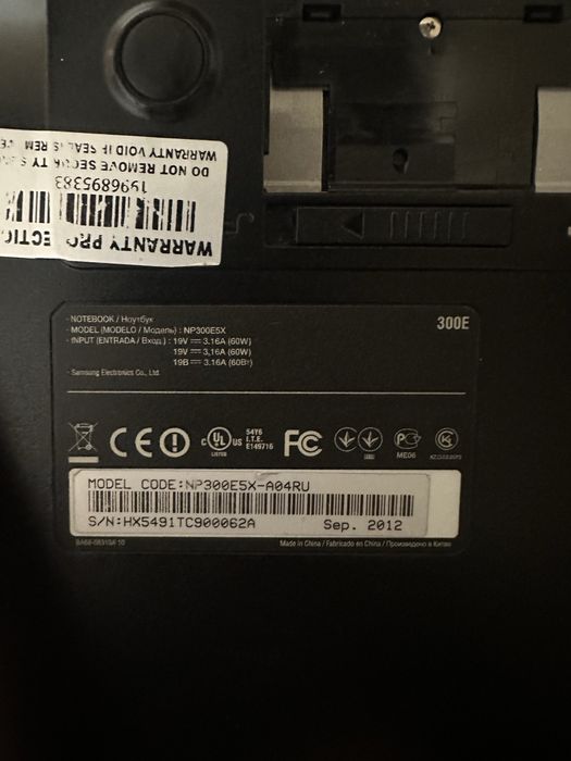 Продам ноутбук samsung