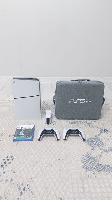 PS5 slim+фифа 27 + 2дж и ещё игры