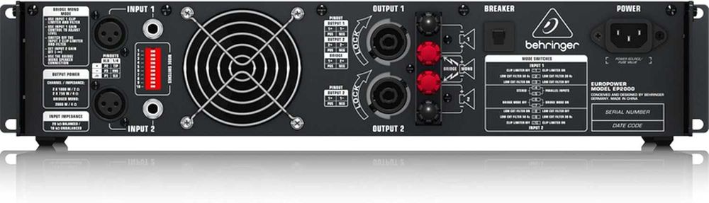 Професионален усилвател Behringer EUROPOWER EP2000