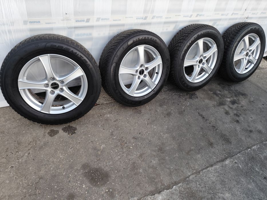Jante 5×112 r17 Tiguan Skoda kodiaq karoq Borbet + anvelope 215 65 R17 iarna