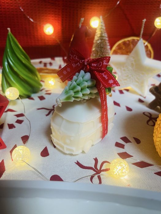 Коледни свещи от соев восък