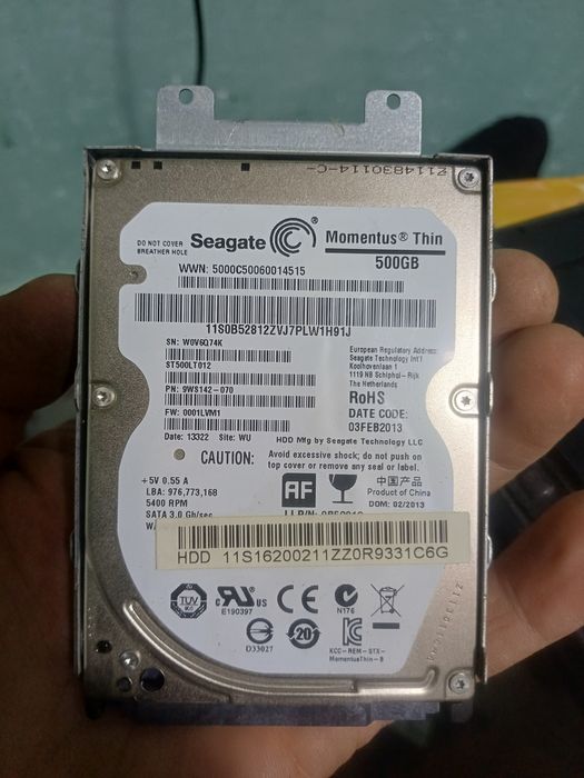 Seagate 500GB от ноутбука